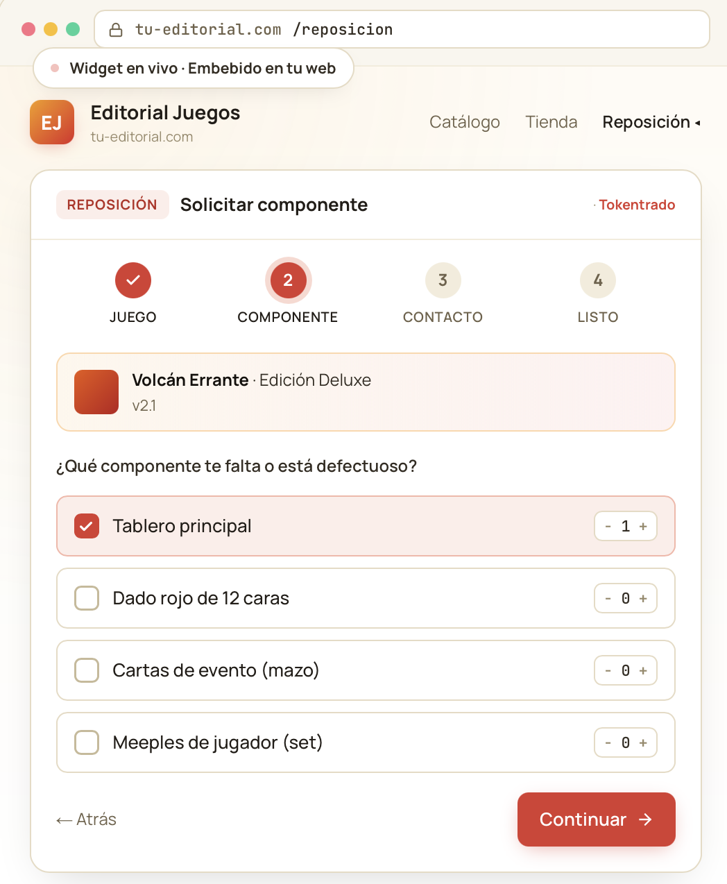 Tokentrado - Gestión de reclamaciones